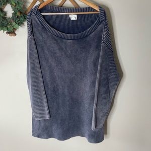 Vintage oversized off shoulder knit sweater